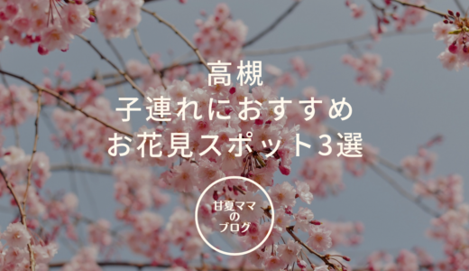 高槻で子連れにオススメのお花見スポット3選！