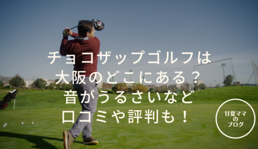 チョコザップゴルフは大阪のどこでできる？音がうるさいなど口コミや評判についても。